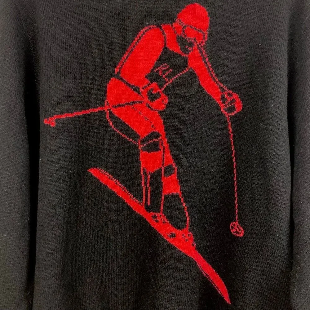 Vintage RARE Polo Ralph‎ Lauren Turtleneck Sweater 100% Lambswool Suicide Skier